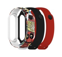 Ремінець до фітнес браслета Armorstandart комплект 3шт Xiaomi Mi Band 7/6/5 DP Comix (ARM77058)