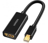Перехідник Mini DisplayPort M to HDMI F 4K 30Hz black Ugreen (40360)