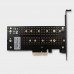 Контролер AXAGON PCIe to NVMe+SATA M.2 (PCEM2-D)