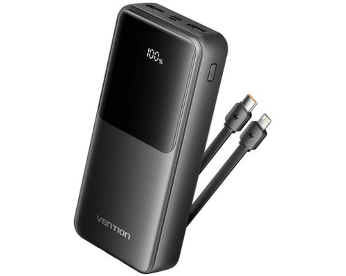 Батарея універсальна Vention 20000 mAh 22.5W with Built-in USB-C and Lightning Cables (FHPB0)
