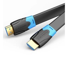 Кабель мультимедійний HDMI M to HDMI M 1.0m 4K60Hz flat black Vention (AAKBF)
