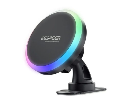 Універсальний автотримач Essager Neon magnetic wireless charger car bracket beak hook+paste (EZJCX-NH01-Z)
