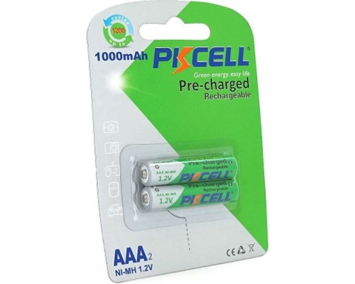 Акумулятор PkCell AAA R03 1000mAh 1.2V NiMH Already Charged, 2шт/бл (PC/AAA1000-2BA)