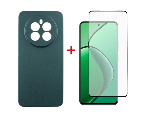 Чохол до мобільного телефона Dengos Realme 12 4G/5G Soft+glass Green (DG-KM-184)