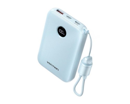 Батарея універсальна Vention 10000mAh 22,5W Fast Charging, USB-A, 2xUSB-C Blue (FKAL0-C)