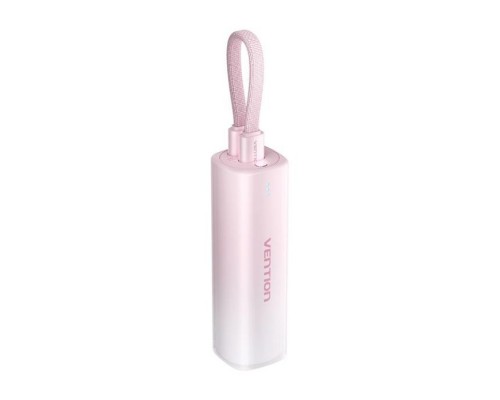 Батарея універсальна Vention 5000mAh 20W PD, USB-C In/Out, Lightning In/Out, with cable, Gradient Red (FHWR0)