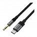 Кабель мультимедійний USB-C to 3.5mm M 0.15m black Acefast (6974316285274)