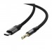 Кабель мультимедійний USB-C to 3.5mm M 0.15m black Acefast (6974316285274)