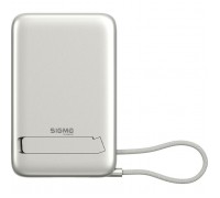 Батарея універсальна Sigma X-power SI10A8QL-MAG silver 10000mAh, Magnetic wireless 15W, charge iWatch, PD+QC, 22,5W max (4827798161012)