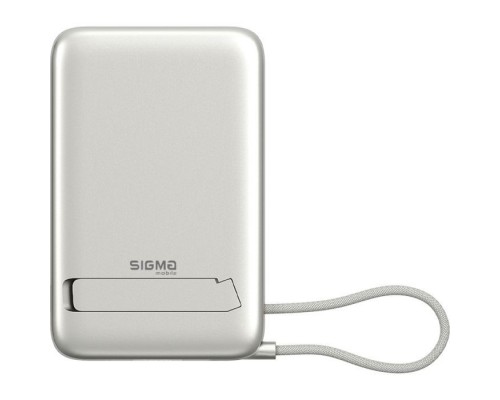 Батарея універсальна Sigma X-power SI10A8QL-MAG silver 10000mAh, Magnetic wireless 15W, charge iWatch, PD+QC, 22,5W max (4827798161012)