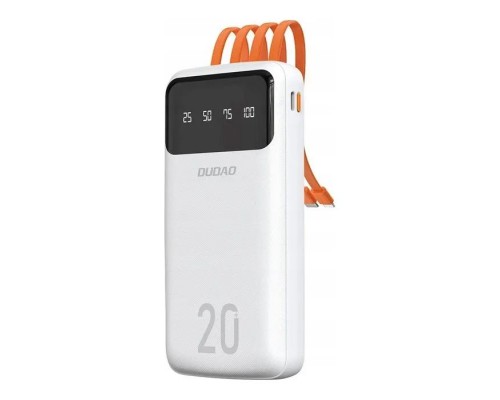 Батарея універсальна Dudao K6Pro+ 20000mAh 10W with USB-C/Lightning/MicroUSB/USB-A cables (6977196682409)