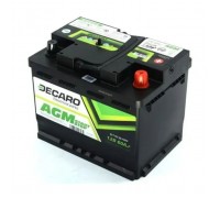 Акумулятор автомобільний DECARO 60Ah-12v AGM Start-Stop (242х175х190), R, EN680 (6СТ-60 (0) AGM)