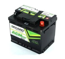 Акумулятор автомобільний DECARO 60Ah-12v AGM Start-Stop (242х175х190), R, EN680 (6СТ-60 (0) AGM)