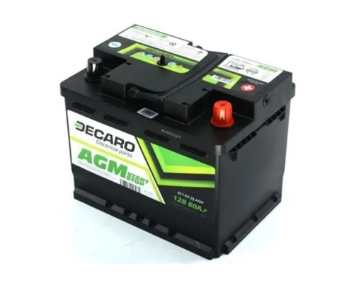Акумулятор автомобільний DECARO 60Ah-12v AGM Start-Stop (242х175х190), R, EN680 (6СТ-60 (0) AGM)