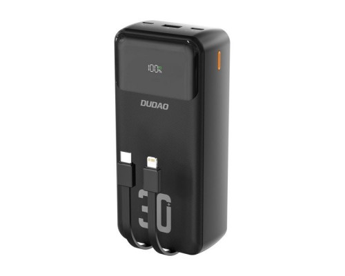 Батарея універсальна Dudao 30000mAh K15 MAX 22.5W, PD, QC, USB-A, Lightning, USB-C(In/Out), with USB-C/Lightning cables (6977196682478)