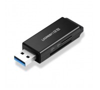Зчитувач флеш-карт Ugreen USB 3.0 to SD/TF CM104 black (40752)