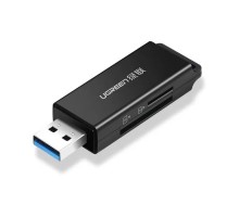 Зчитувач флеш-карт Ugreen USB 3.0 to SD/TF CM104 black (40752)