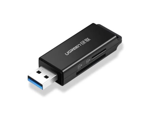 Зчитувач флеш-карт Ugreen USB 3.0 to SD/TF CM104 black (40752)