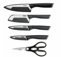 Набір ножів Tefal Comfort, 5 предметів, чорний (K2215S55)