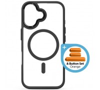 Чохол до мобільного телефона Armorstandart Unit MagCase Apple iPhone 17 Black + Orange Button Set (ARM90579)