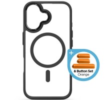 Чохол до мобільного телефона Armorstandart Unit MagCase Apple iPhone 17 Black + Orange Button Set (ARM90579)