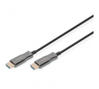 Кабель мультимедійний HDMI M to HDMI M 30m 4K AOC hybrid-fiber black Digitus (AK-330125-300-S)