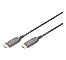 Кабель мультимедійний HDMI M to HDMI M 20m 8K AOC hybrid-fiber black Digitus (AK-330126-200-S)