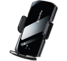 Універсальний автотримач ColorWay FlameGrip, автозажим, Wireless Charger 15W Black (CW-CHAW070Q-BK)