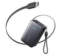Батарея універсальна Anker 10000mAh Nano 45W Built-In USB-C Cable Black (A1638H11)