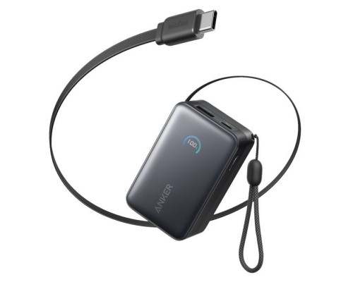 Батарея універсальна Anker 10000mAh Nano 45W Built-In USB-C Cable Black (A1638H11)