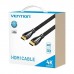 Кабель мультимедійний HDMI M to HDMI M 12.0m V2.0 4K60Hz braided zinc alloy black Vention (ALMBM)