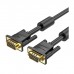Кабель мультимедійний VGA M to VGA M 1.0m ferrite black Vention (DAEBF)
