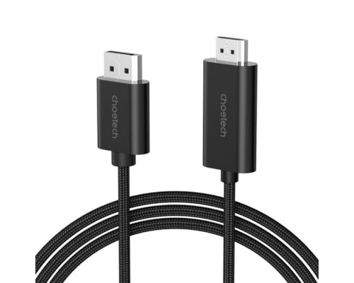 Кабель мультимедійний DisplayPort M to HDMI M 2.0m 4K60Hz Choetech (XDH01-BK)