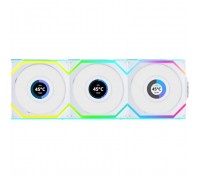 Кулер до корпусу Lian Li UNI Fan SL WIRELESS LCD 120-3, White (G99.12SLLCD1W3W.00)