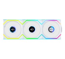 Кулер до корпусу Lian Li UNI Fan SL WIRELESS LCD 120-3, White (G99.12SLLCD1W3W.00)