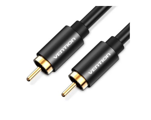 Кабель мультимедійний 1xRCA M to 1xRCA M 1.0m digital black Vention (VAB-R09-B100)