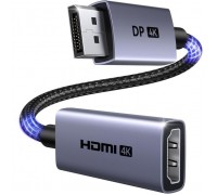 Кабель мультимедійний DisplayPort M to HDMI M 4K60Hz 18Gbps HDR10 3D Ugreen (95418)