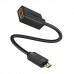 Перехідник Micro HDMI M to HDMI F 0.22m black Ugreen (20134)