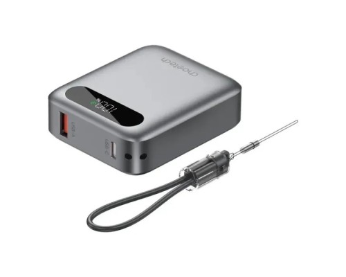 Батарея універсальна Choetech 10000mA, 22.5W, PD, QC, grey (B860-CCGY)