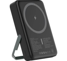 Батарея універсальна Atria 10000mAh, PD/20W, 15W Wireless MagSafe, Black (WPD-W57B)