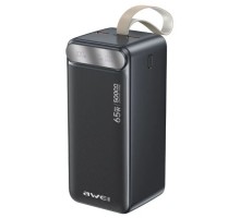 Батарея універсальна AWEI 50000mAh PA-81 65W PD 2xUSB-A/USB-C black (6954284029551)