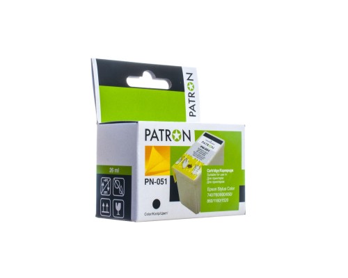 Картридж Patron для EPSON Stylus Color 740/760/800/850/860/1160(PN-051)BLACK (CI-EPS-T051150-B-PN)