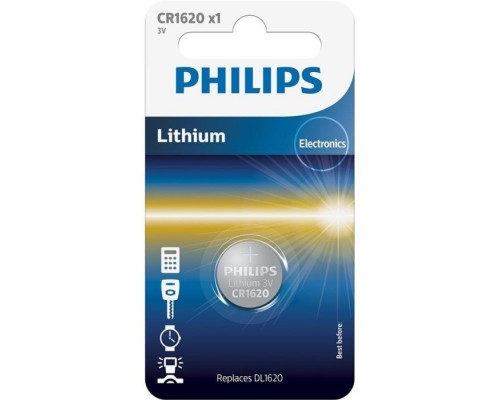 Батарейка Philips CR1620 PHILIPS Lithium (CR1620/00B)