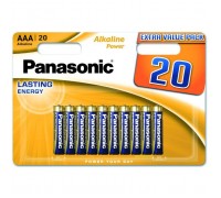 Батарейка Panasonic AAA LR03 Alkaline Power * 20 (LR03REB/20BW)