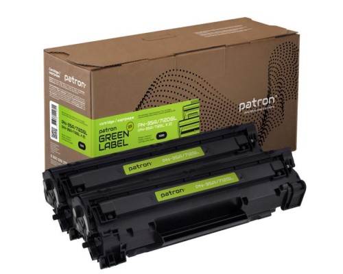 Картридж Patron HP LJ CB435A/CANON 712 GREEN Label (DUAL PACK) (PN-35A/712DGL)