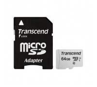 Карта пам'яті Transcend 64GB microSDXC class 10 UHS-I U1 (TS64GUSD300S-A)