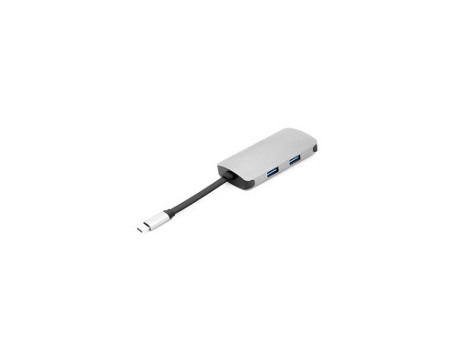 Концентратор PowerPlant Type-C - HDMI 4K, USB 3.0, USB Type-C, RJ45 (CA911691)