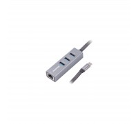 Концентратор Maxxter Type-C to Gigabit Ethernet, 3 Ports USB 3.0 (NECH-3P-02)