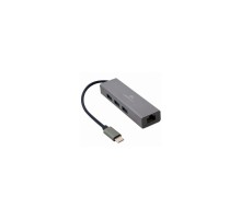 Концентратор Cablexpert Type-С to Gigabit Ethernet, 3 Ports USB 3.1 Gen1 (5 Gbps) (A-CMU3-LAN-01)