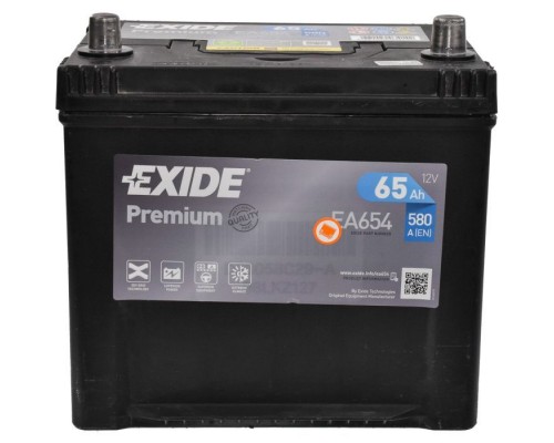 Акумулятор автомобільний EXIDE PREMIUM 65A (EA654)